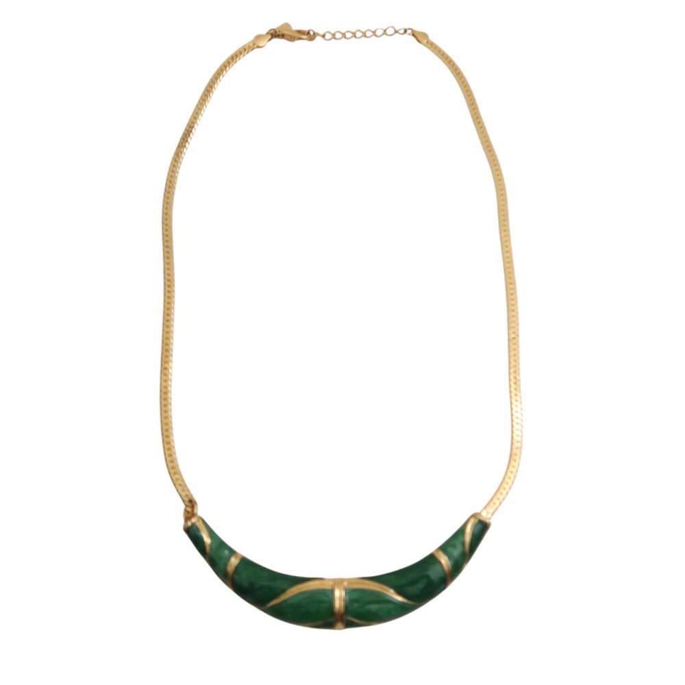 vtg LADY REMINGTON enamel collar necklace
